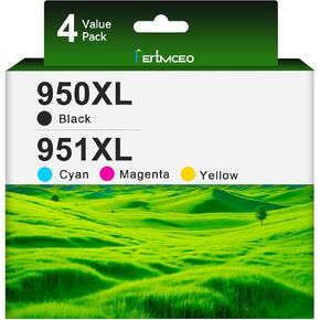 8610 Ink for HP 950XL 951XL Ink Cartridges Replacement for HP 950 951 Ink Compatible with HP OfficeJet Pro 8610 8600 8620 8100 8630 8625 8615 8660 276dw 251dw Printer (Black,Cyan,Magenta,Yellow)