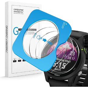 Orzero (3 Pack) Compatible for GRMN Forerunner 255 Tempered Glass Watch Screen Protector, with Auto Alignment Tool 9 Hardness HD Anti-Scratch Bubble Free