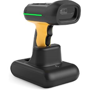 Inateck Industried Barcode Scanner Wireless ، Scanner ثنائية الأبعاد رمز QR مع حامل شحن ذكي ، IP67 مقاوم للماء ومقاوم للغبار ، قارئ الباركود مع بطارية 2600mAh ， Handscanner مع APP & SDK ، BCST-75S