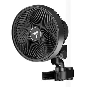 AC Infinity CLOUDRAY S6, Gen 2 Grow Tent Clip Fan 6" with Redesigned Long-Life EC Motor, Custom 10 Dynamic Wind Speeds and 10-Level Oscillation, Weatherproof IP-54, for Hydroponics Circulation Cooling