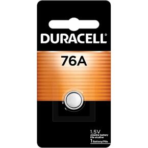 Duracell 76A 1.5V Alkaline Battery, 1 Count Pack, 76A 1.5 Volt Alkaline Battery, Long-Lasting for Medical Devices, Watches, Key Fobs, and More