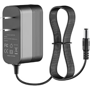 12V Charger for Audio Technica AT-LP60X Turntable, Power Cord for Audio-Technica AT-LP60X-BK AT-LP60X-BW AT-LP60XBT-RD AT-LP120XUSB-BK Direct-Drive Turntable Record Player Power DC Adapter