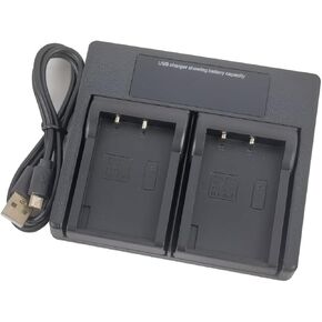 USB Dual Battery Charger for Olympus PS-BLS1 BLS1 BLS-50 PS-BLS5 BLS-5 OM-D E-M10 Pen E-PL2 E-PL5 E-PL6 E-PL7 E-PL8 E-400 E-420 E-450E-600 E-620 Camera
