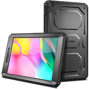 Fintie Shockproof Case for Samsung Galaxy Tab A 8.0 2019 Without S Pen Model (SM-T290 Wi-Fi, SM-T295 LTE), Tuatara Rugged Unibody Hybrid Bumper Cover w/Built-in Screen Protector, Black
