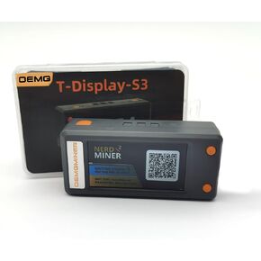 New NerdMiner V2 78KH/s T-Display S3 Bitcoin Solo Lottery Miner Win 6.25 BTC with Low Power Consumption with USB-C Cable- WiFi Connection