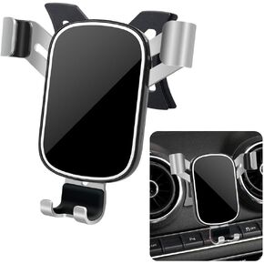 LUNQIN Car Phone Holder for Audi A3 S3 RS3 8V 2014 2015 2016 2017 2018 2019 2020 Auto Interior Accessories Best Phones Mount Cell Cellphone Mobile Cradle Charging Navigation Bracket Air Vent Accessory