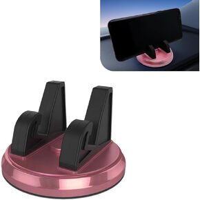 Pack-1 Car Center Console Dashboard Mobile Phone Holder, 1.69" x 2.83" Non-Slip Stable Support Navigation Bracket, 360 Degree Rotation Portable Holder, Universal for Cars Home (Black)