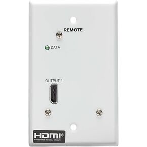 Tripp Lite HDMI Over Ethernet Cat6 Receiver, 1-Port Wall Plate - Up to 230 feet or 70.1 Meters - 4K 60Hz Video, HDR, 4:4:4, PoC, HDCP 2.2, TAA Compliant (B127A-1A0-FH)