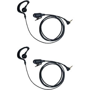 G Shape Earpiece Walkie Talkie Headset with Mic PTT Compatible for Motorola Talkabout MH230R MR350R T200 T200TP T260 T260TP T460 T600 MT350R 2 Way Radio 2Pack