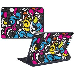 MightySkins Carbon Fiber Skin for Apple iPad Pro Smart Keyboard 12.9" (2018) - Cold Steel - Protective, Durable Textured Carbon Fiber Finish - Easy to Apply and Change Styles - Made in The USA