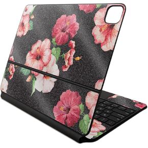Glossy Glitter Skin Compatible with Apple Magic Keyboard for iPad Air 13-inch (M2) 2024 - Hibiscus - Premium 3M Vinyl Protective Wrap Decal Cover - Easy to Apply | Crafted in The USA by MightySkins