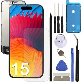 استبدال شاشة LCD لجهاز iPhone 15 A3090 A2846 A3089 A3092 6.1inch HD Respons Screen Parmizer Assembly مع مجموعة الإصلاح in Kuwait