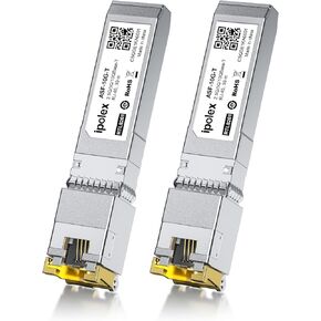 10G SFP+ Transceiver, SFP+ to RJ45 Module, 10G-T Copper SFP+ CAT6a Module, Up to 30m, for Cisco SFP-10G-T, Ubiquiti UF-RJ45-10G, Meraki, TP-Link, Netgear and More, Pack of 2
