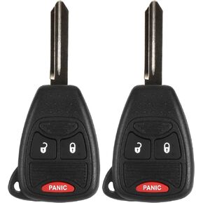 VOFONO 3-BTN Car Key Fob Replacement Keyless Entry Remote Fit for Chrysler Dodge Jeep Fit for Jeep Wrangler for Dodge Ram1500 FCC ID: M3N5WY72XX OHT692427AA (Pack of 2)