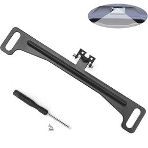1 PCS Car License Plate Support, Driving Recorder Metal Bracket, Reversing Camera Installation Bracket, Universal for Most Cars (Black)