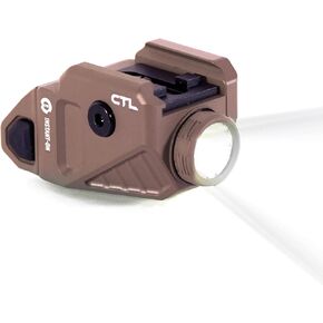 Viridian New CTL FDE Rechargeable Compact High Output 525 Lumen Weapon Light, with SAFECharge Power Source, Universal Rail Mounted, Instant-ON®