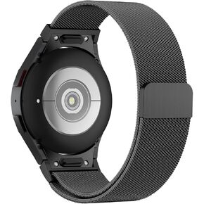 One Click Metal Band for Samsung Galaxy Watch 7 6 4 5 FE Band 40mm 44mm/Galaxy Watch 6 4 Classic Bands 47mm 43mm 42mm 46mm/Galaxy Watch 5 Pro Band, No Gap 20mm Stainless Steel Magnetic strap for Women Men