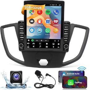 9.7 inch Car Stereo Radio for Ford Transit Custom 2013-2019,Android 13.0 Touchscreen Car Audio Multimedia Receiver with Carplay & Android Auto Bluetooth GPS Radio Backup Camera, [2+32G]