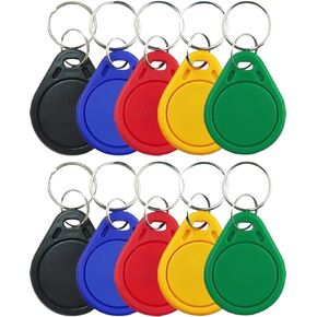 RFID Key Fob, Passive RFID Tags, 13.56MHz, Compatible with PN532 and RC522 Reader, 10pcs
