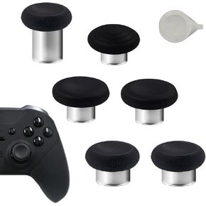 7 in 1 Metal Magnetic Thumbsticks for Xbox Elite Series 2 Controller,Swappable Magnetic Analog Stick Joystick Replacement for Xbox Elite Series 2/Elite Series 2 Core + 1 Tool(Black)
