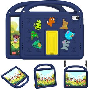 Kids Case for iPad 10th Generation 10.9 Inch 2022, with Built-in Anti-Slip Handle/Foldable Stand/Shoulder Strap, Shockproof Protective Kids iPad 10th Gen Case 10.9 Inch