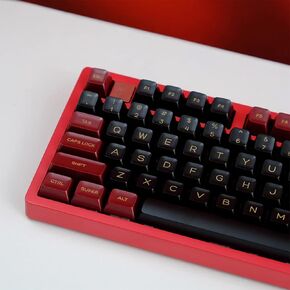 142 Keys SA Red Samurai Keycaps PBT Doubleshot Red Keycap Set Fit for 61/64/75/87/104/108 Cherry Mx Switches Mechanical Keyboard