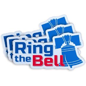 (3 Pcs) Ring The Bell Philadelphia Stickers, 3" Philly Baseball Sticker Gifts Decal Waterproof Vinyl Sticker for Hard Hat Tumbler Kindle Laptop Water Bottle Funny Gifts for Her Him Adult 3 Inches