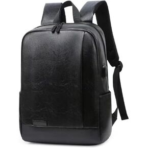 Fashion PU Leather Backpack college schoolbag Laptop Bag Leisure business travel Multifunctional backpack (Style3,ONE SIZE)
