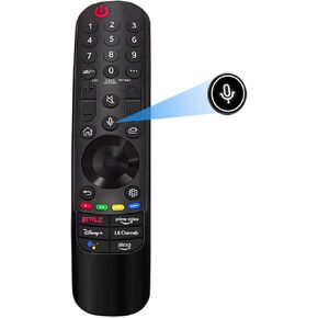 LG Magic Remote Replacement: Universal Remote MR22/23GA with Alexa/Google Voice/Pointer and Netflix/Prime,for All 2024-2018 Original LG Smart TV ThinQ UHD OLED WebOS QNED NanoCell 4K 8K