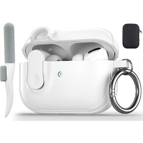 Valkit Compatible Airpods Pro 2nd/1st Generation Case Cover with Cleaner Kit, Shockproof Airpods Pro 2 Case with Lock Soft Protective iPods Pro 2 Case for Airpod Pro Gen 2nd/1st Gen 2023/2022/2019