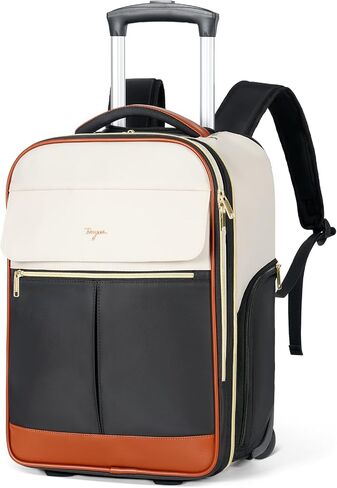 Rolling Backpack for Women Men, Travel Backpack with Wheels, Large Carry on Backpack Flight Approved, 17 Inch Wheeled Laptop Backpack for Travel Work Business Overnight Roller Bag, Black in Saudi Arabia
