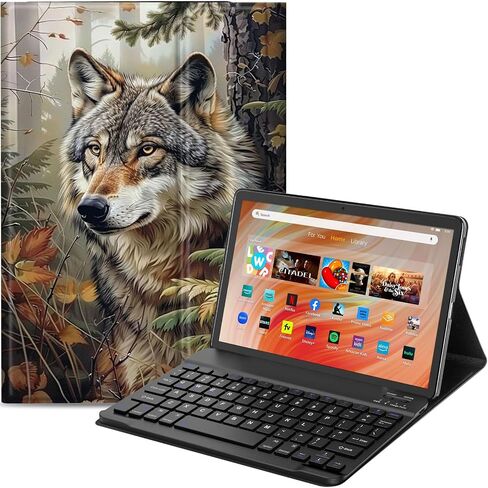 حالة لوحة المفاتيح لـ Amazon Fire HD 10 Tablet (الجيل الثالث عشر/الحادي عشر ، 2023/2021 إصدار) in Kuwait