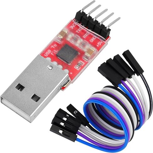 CP2102 USB إلى وحدة TTL - تنزيل محول المحول التسلسلي لـ UART STC 3.3V و 5V Microcontrollers مع كابل Jumper in Kuwait