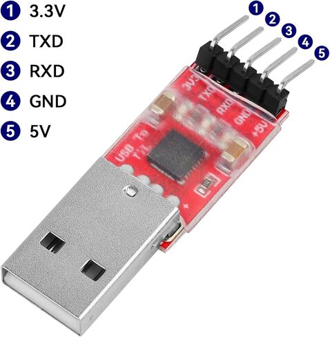CP2102 USB إلى وحدة TTL - تنزيل محول المحول التسلسلي لـ UART STC 3.3V و 5V Microcontrollers مع كابل Jumper in Kuwait
