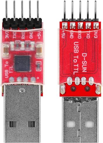 CP2102 USB إلى وحدة TTL - تنزيل محول المحول التسلسلي لـ UART STC 3.3V و 5V Microcontrollers مع كابل Jumper in Kuwait