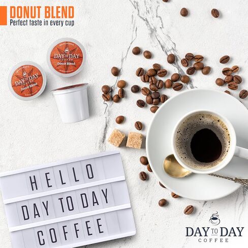 Day To Day 200-Count Donut Blend, Medium Roast Single Serve Coffee Pods for K-Cup Keurig Brewers in Saudi Arabia