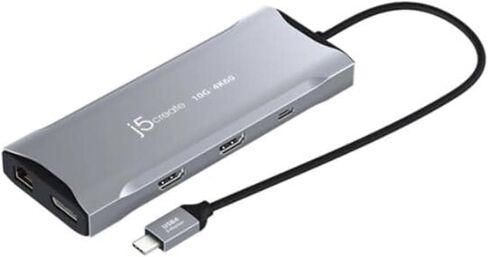 J5Create JCD397 4K60HZ ELITE USB-C Triple Mini Dock متوافق مع أجهزة USB4 USB-C إلى 2XHDMI in Kuwait