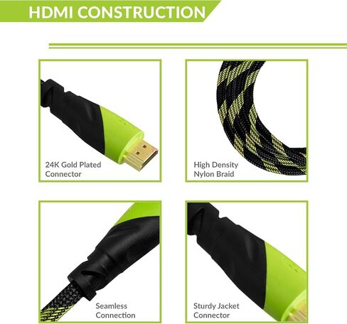 TIZUM High-Speed HDMI Cables/Ethernet Cable|Compatible with ps5,Xbox Series x,ipad air,Fire tv,USB c Cable,MacBook Pro/Air, Laptops,DVD Player & All HDMI Devices|Supports 3D, (10.2Gbps,4K@25Hz)(3 M) in Saudi Arabia