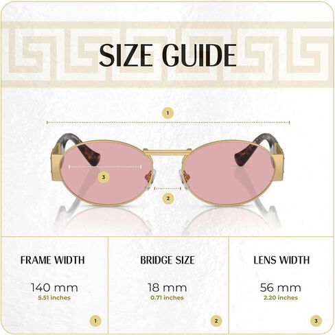 Versace VE2264 Oval Sunglasses for Men for Women + BUNDLE With Designer iWear Complimentary Eyewear Kit in Saudi Arabia