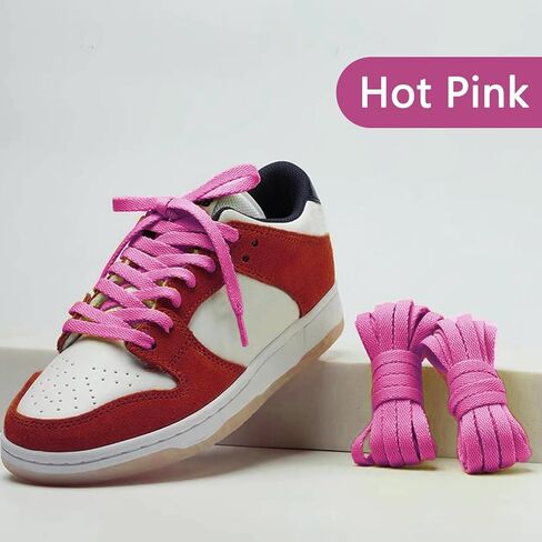 2 Pair Flat Shoe Laces For Sneakers, 5/16" Wide Shoelaces Athletic Running Shoes Boot Strings in Saudi Arabia