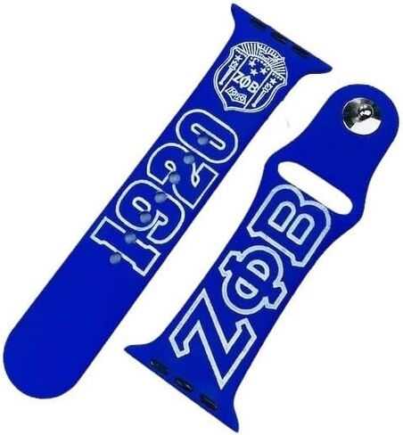Zeta 1920 PHI BETA متوافق مع نطاقات الساعات Apple Series 7 6 5 4 3 2 1 SE Paraphernalia هدايا منظمتنا الرياضية 38 مم 40 مم 41 مم (أزرق) in Saudi Arabia