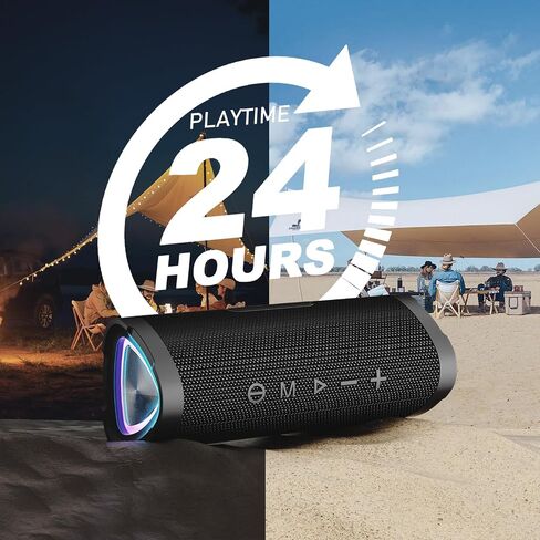 Vanzon V40 Wireless Bluetooth Speaker, Bluetooth 5.0, 24W Stereo Sound, IPX7 Waterproof Wireless Speaker, 24H Playtime Speaker for Travel in Saudi Arabia