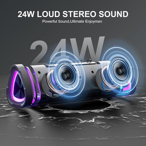 Vanzon V40 Wireless Bluetooth Speaker, Bluetooth 5.0, 24W Stereo Sound, IPX7 Waterproof Wireless Speaker, 24H Playtime Speaker for Travel in Saudi Arabia