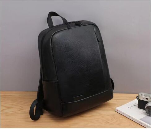 Fashion PU Leather Backpack college schoolbag Laptop Bag Leisure business travel Multifunctional backpack (Style3,ONE SIZE) in Saudi Arabia