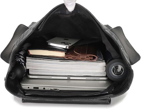 Fashion PU Leather Backpack college schoolbag Laptop Bag Leisure business travel Multifunctional backpack (Style3,ONE SIZE) in Saudi Arabia