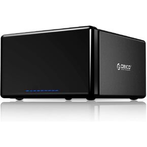 ORICO USB 3.0 8 Bay Hard Drive Enclosure Magnatic Tool-Free Installation Max Up to 16TB for 3.5 HDD with Alluminum Alloy Lie Flat Deaign-NS800U3