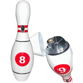 Bowling Pin Novelty Refillable Butane Cigar Cigarette Vintage Antique Lighter Compatible with Colibri Butane Fuel (Pack of 1, Random Design)