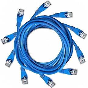 1 Cat6 Ethernet Patch Cord - UL Listed | 24AWG | RJ45 Connectors LAN Solid Copper Cable | 10 Gbps Max Speed | Ideal for PS5 | Xbox | Nintendo Switch | Gaming Consoles | 2FT/5Pack | Blue