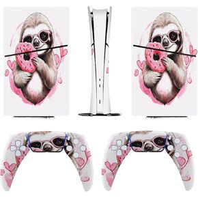 Sticker Skin for Model 5 Slim Digital Edition Sloth Love Donut Skin Accessories Cover Skins Anime Vinyl Cover Sticker Full Set for Model5 Slim Digital Edition