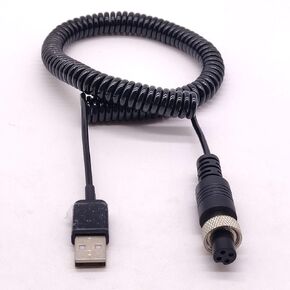 GX12 Female 4 Pin Aviation Plug to USB2.0 Type-A Male Cable 3Meter